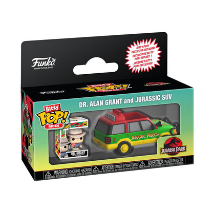 Funko Bitty Pop! Rides Dr. Alan Grant and Jurassic SUV